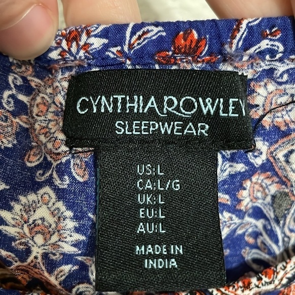 Cynthia Rowley Women’s Tank Top Large Sleepwear Colorful Floral Bohemian - Picture 6 of 9